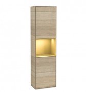 Пенал Villeroy & Boch Finion 41,8x151,6х27 см петлі праворуч з підсвічуванням ДСП шпон дуба/золотий матовий лак F470HFPC