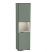 Пенал Villeroy & Boch Finion 41,8x151,6х27 см петлі праворуч з підсвічуванням МДФ оливковий матовий лак/пісок матовий лак F470HHGM