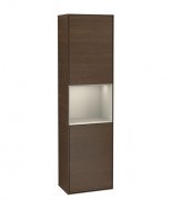 Пенал Villeroy & Boch Finion 41,8x151,6х27 см петлі праворуч з підсвічуванням ДСП шпон волоського горіха/пісок матовий лак F470HHGN