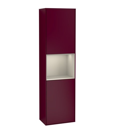 Пенал Villeroy & Boch Finion 41,8x151,6х27 см петлі праворуч з підсвічуванням МДФ півонія матовий лак/пісок матовий лак F470HHHB