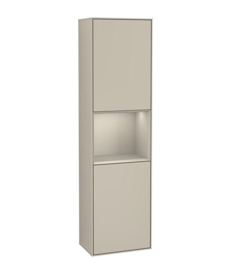 Пенал Villeroy & Boch Finion 41,8x151,6х27 см петли справа с подсветкой МДФ песок матовый лак F470HHHH