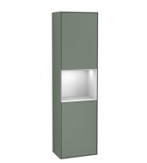 Пенал Villeroy & Boch Finion 41,8x151,6х27 см петлі праворуч з підсвічуванням МДФ оливковий матовий лак/білий матовий лак F470MTGM