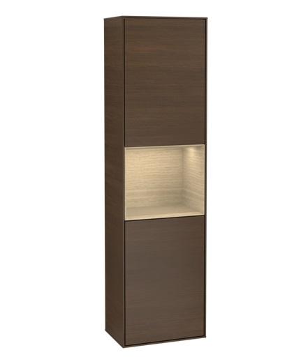 Пенал Villeroy & Boch Finion 41,8x151,6х27 см петлі праворуч з підсвічуванням ДСП шпон волоського горіха/шпон дуба F470PCGN