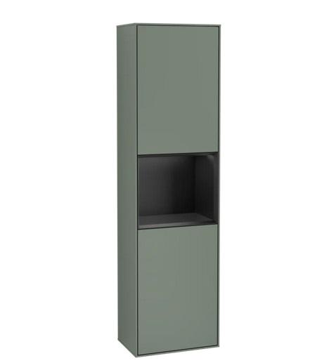 Пенал Villeroy & Boch Finion 41,8x151,6х27 см петлі праворуч з підсвічуванням МДФ оливковий матовий лак/чорний матовий лак F470PDGM