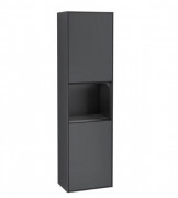 Пенал Villeroy & Boch Finion 41,8x151,6х27 см петлі праворуч із підсвічуванням МДФ темно-синій матовий лак/чорний матовий лак F470PDHG