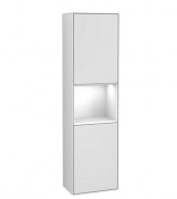 Пенал Villeroy & Boch Finion 41,8x151,6х27 см петлі з підсвічуванням МДФ білий матовий лак/глянцевий білий лак G470GFMT