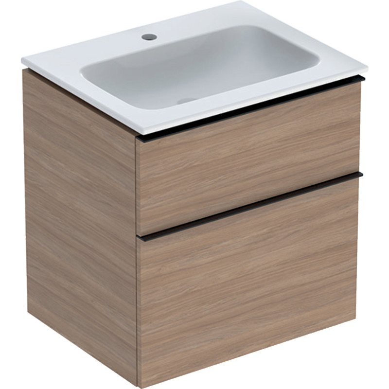 Тумба с раковиной Geberit iCon Set ДСП дуб/ручка лава матовый 502.335.JH.1