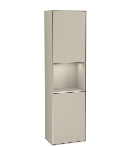 Пенал Villeroy & Boch Finion 41,8x151,6х27 см петли справа с подсветкой МДФ песок матовый лак F470HHHH