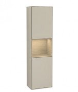 Пенал Villeroy & Boch Finion 41,8x151,6х27 см петлі праворуч з підсвічуванням МДФ пісок матовий лак/шпон дуба F470PCHH