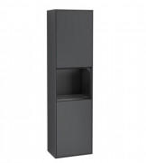 Пенал Villeroy & Boch Finion 41,8x151,6х27 см петлі праворуч із підсвічуванням МДФ темно-синій матовий лак/чорний матовий лак F470PDHG