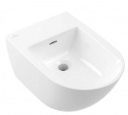 Биде подвесное Villeroy & Boch Subway 3.0 37,5х56 см санитарная керамика CeramicPlus альпийский белый 447000R1