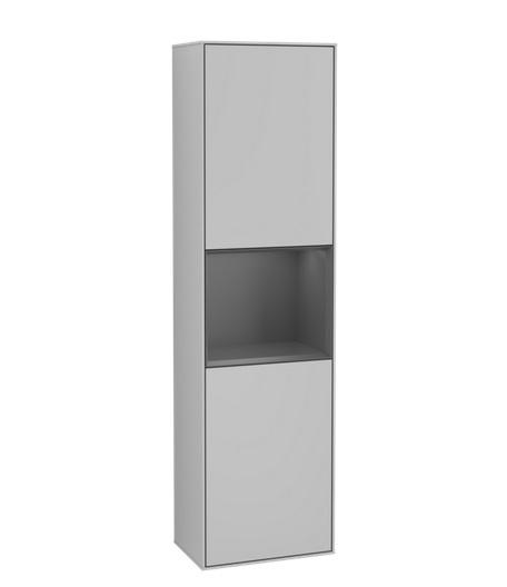 Пенал Villeroy & Boch Finion 41,8x151,6х27 см петлі з підсвічуванням МДФ світло-сірий матовий лак/антрацит матовий лак G470GKGJ