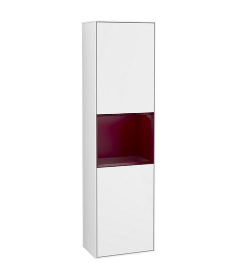 Пенал Villeroy & Boch Finion 41,8x151,6х27 см петли справа с подсветкой МДФ глянцевый белый лак/пион матовый лак G470HBGF