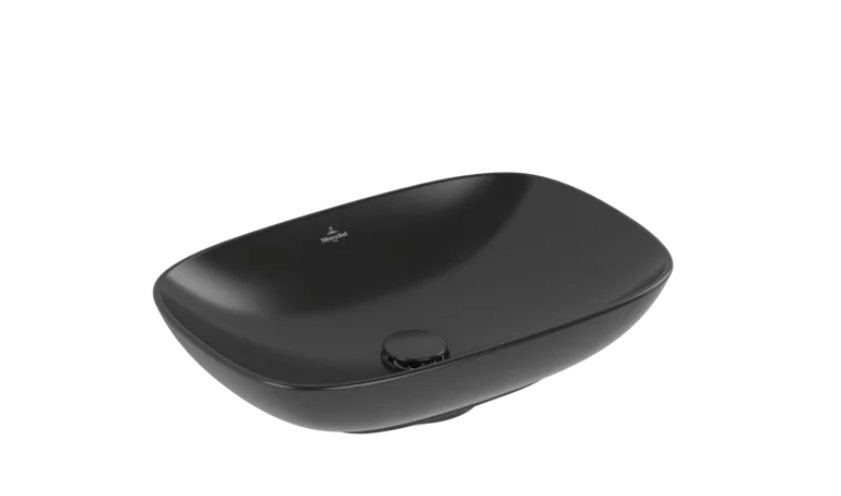 Раковина для ванної Villeroy&Boch Loop&Friends 56х38 см кераміка CeramicPlus чорний матовий 4A4901S5