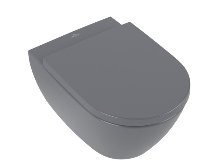 Унитаз подвесной Villeroy & Boch Subway 2.0 37х56 см безободковый санитарная керамика CeramicPlus графит 5614R0i4