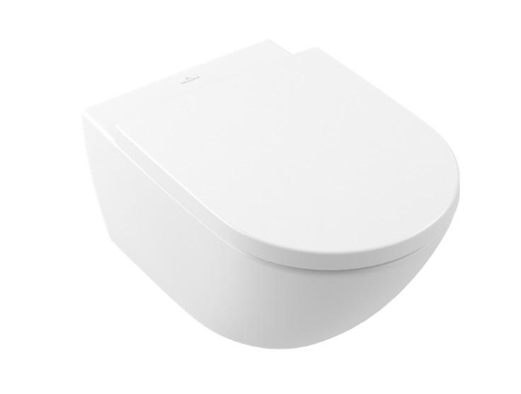 Унитаз подвесной Villeroy & Boch Subway 3.0 37х56 см безободковый санитарная керамика CeramicPlus камень белый 4670T0RW