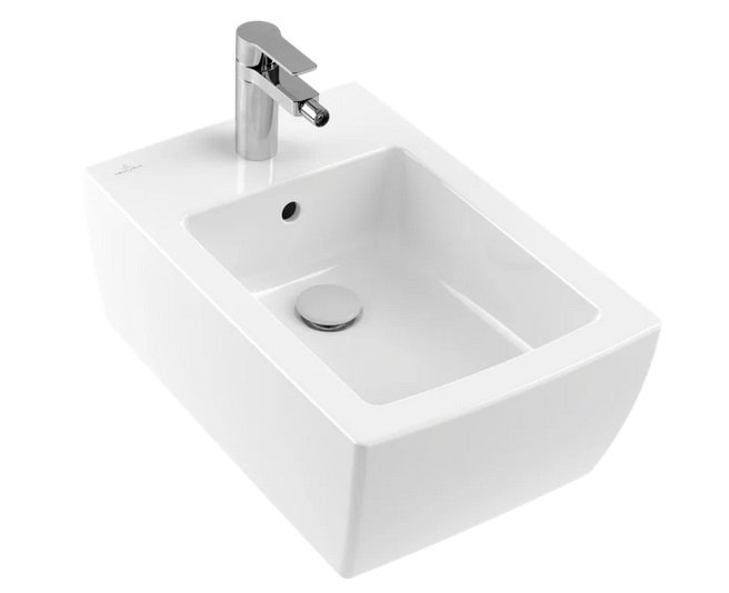 Биде подвесное Villeroy & Boch Memento 2.0 37,5х56 см санитарная керамика альпийский белый 44330001