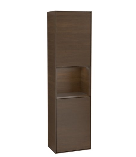 Пенал Villeroy & Boch Finion 41,8x151,6х27 см петли справа с подсветкой ДСП шпон грецкого ореха G470GNGN