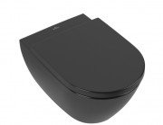 Унитаз подвесной Villeroy & Boch Subway 2.0 37х56 см безободковый санитарная керамика CeramicPlus черный матовый 5614R0S5