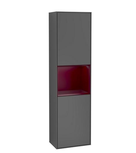 Пенал Villeroy & Boch Finion 41,8x151,6х27 см петлі з підсвічуванням МДФ антрацит матовий лак/півон матовий лак G470HBGK