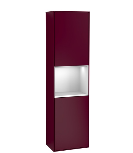 Пенал Villeroy & Boch Finion 41,8x151,6х27 см петли справа с подсветкой МДФ пион матовый лак/белый матовый лак G470MTHB