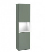 Пенал Villeroy & Boch Finion 41,8x151,6х27 см петлі праворуч з підсвічуванням МДФ оливковий матовий лак/глянсовий білий лак G470GFGM