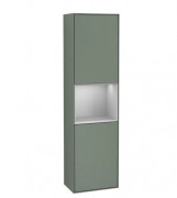 Пенал Villeroy & Boch Finion 41,8x151,6х27 см петлі праворуч з підсвічуванням МДФ оливковий матовий лак/світло-сірий матовий лак G470GJGM