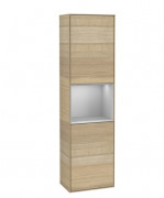 Пенал Villeroy & Boch Finion 41,8x151,6х27 см петлі праворуч з підсвічуванням ДСП шпон дуба/світло-сірий матовий лак G470GJPC