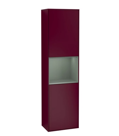 Пенал Villeroy & Boch Finion 41,8x151,6х27 см петли справа с подсветкой МДФ пион матовый лак/оливковый матовый лак G470GMHB