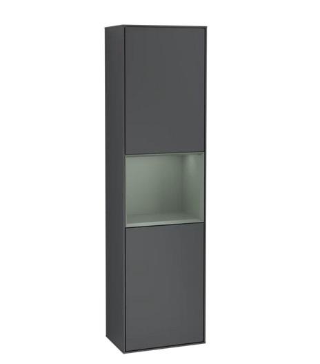 Пенал Villeroy & Boch Finion 41,8x151,6х27 см петлі праворуч із підсвічуванням МДФ темно-синій матовий лак/оливковий матовий лак G470GMHG