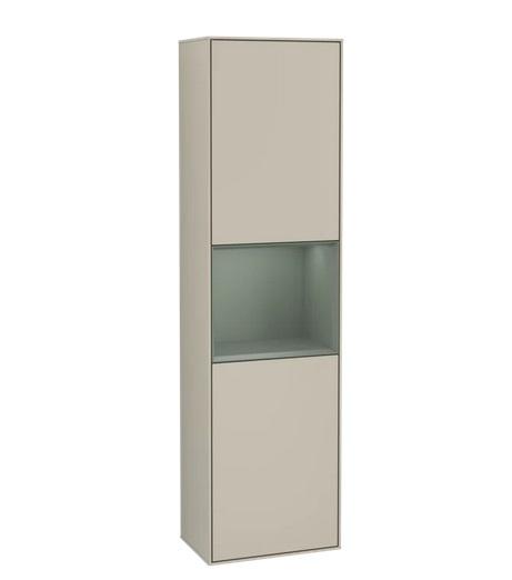 Пенал Villeroy & Boch Finion 41,8x151,6х27 см петлі з підсвічуванням МДФ пісок матовий лак/оливковий матовий лак G470GMHH