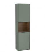 Пенал Villeroy & Boch Finion 41,8x151,6х27 см петлі праворуч з підсвічуванням МДФ оливковий матовий лак/шпон волоського горіха G470GNGM