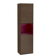 Пенал Villeroy & Boch Finion 41,8x151,6х27 см петлі праворуч з підсвічуванням ДСП шпон волоського горіха/півон матовий лак G470HBGN