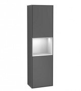 Пенал Villeroy & Boch Finion 41,8x151,6х27 см петли справа с подсветкой МДФ антрацит матовый лак/белый матовый лак G470MTGK