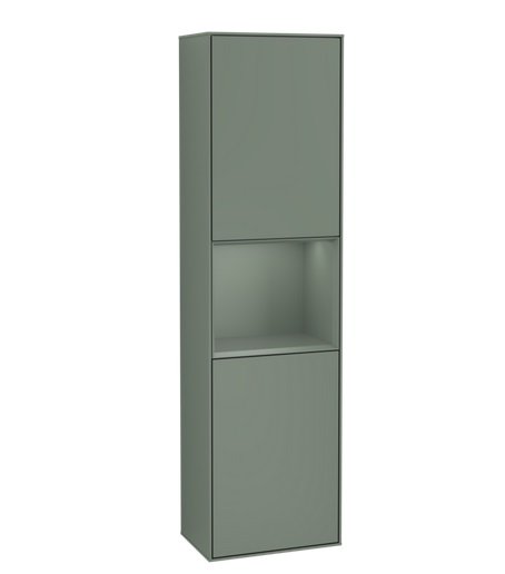 Пенал Villeroy & Boch Finion 41,8x151,6х27 см петли справа с подсветкой МДФ оливковый матовый лак G470GMGM