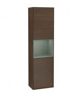 Пенал Villeroy & Boch Finion 41,8x151,6х27 см петлі праворуч із підсвічуванням ДСП шпон волоського горіха/оливковий матовий лак G470GMGN