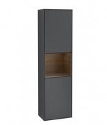 Пенал Villeroy & Boch Finion 41,8x151,6х27 см петлі праворуч з підсвічуванням МДФ темно-синій матовий лак/шпон волоського горіха G470GNHG