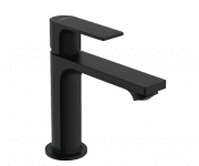 Смеситель для раковины Hansgrohe Rebris E CoolStart EcoSmart+ с сливным гарнитуром однорычажный черный матовый 72589670