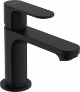 Змішувач для раковини Hansgrohe Rebris S CoolStart EcoSmart+ із зливним гарнітуром одноважільний чорний матовий 72586670