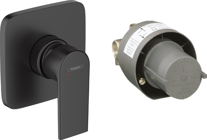 Смеситель скрытого монтажа Hansgrohe Vernis Shape однорычажный черный матовый 71662670