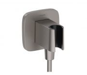 Шлангове приєднання Hansgrohe FixFit Q з тримачем для душу пластик чорний хром шліфований 26887340