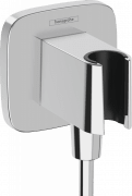 Шланговое подсоединение Hansgrohe FixFit Q с держателем для душа пластик хром 26887000