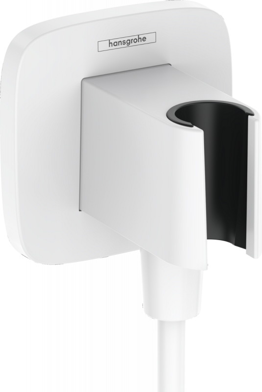Шлангове приєднання Hansgrohe FixFit Q з тримачем для душу пластик білий матовий 26887700