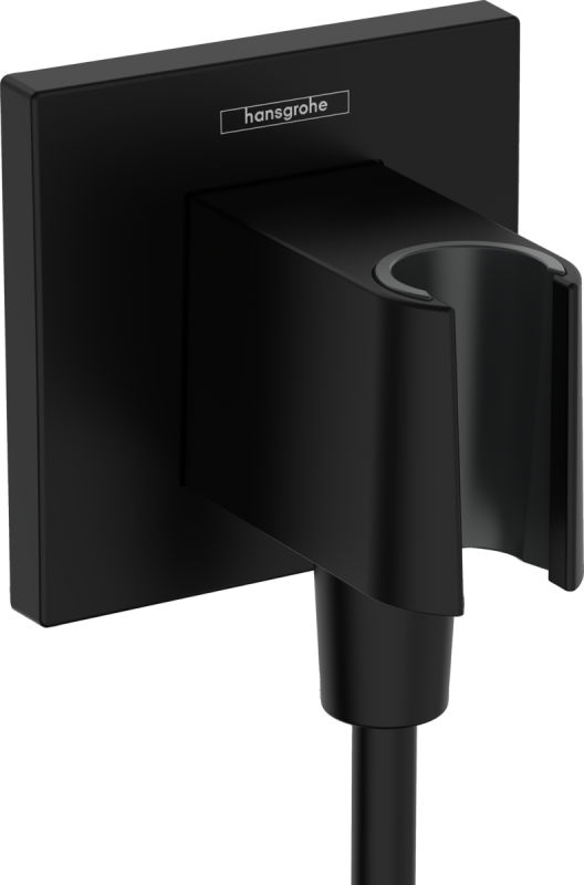 Шланговое подсоединение Hansgrohe FixFit E с держателем для душа пластик черный матовый 26889670