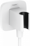 Шланговое подсоединение Hansgrohe FixFit Q с держателем для душа пластик белый матовый 26887700