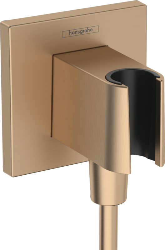 Шлангове приєднання Hansgrohe FixFit E з тримачем для душу пластик бронза шліфована 26889140