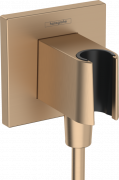 Шлангове приєднання Hansgrohe FixFit E з тримачем для душу пластик бронза шліфована 26889140