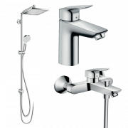 Комплект змішувачів для ванної Hansgrohe Logis 3 в 1 з душовим набором хром 20200002