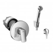 Гигиенический душ со смесителем скрытого монтажа Hansgrohe Logis хром 1102019