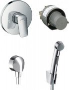 Гигиенический душ со смесителем скрытого монтажа Hansgrohe Logis S хром 20200005